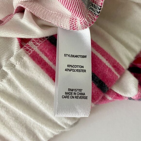 Jolie & Joy Juniors Button Down Pink and White Plaid Jacket Medium - Picture 9 of 11